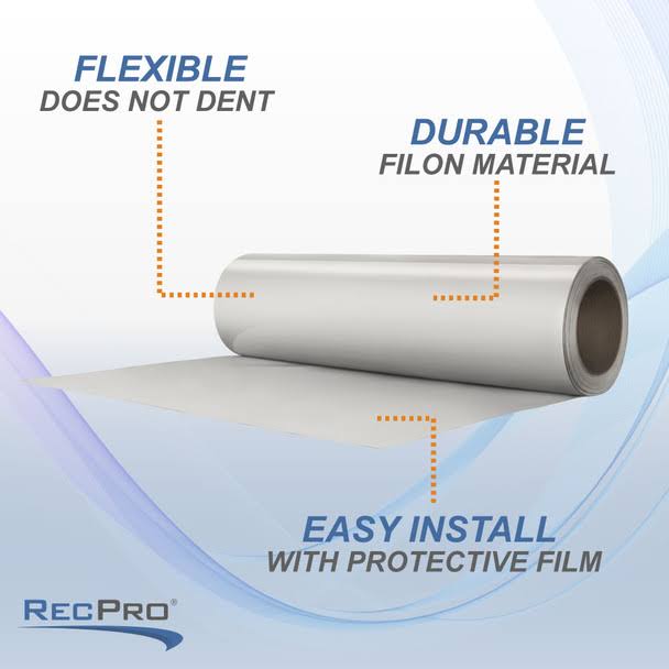 RecPro 8.5' Wide Arctic White RV Fiberglass / Filon Siding and Roofing