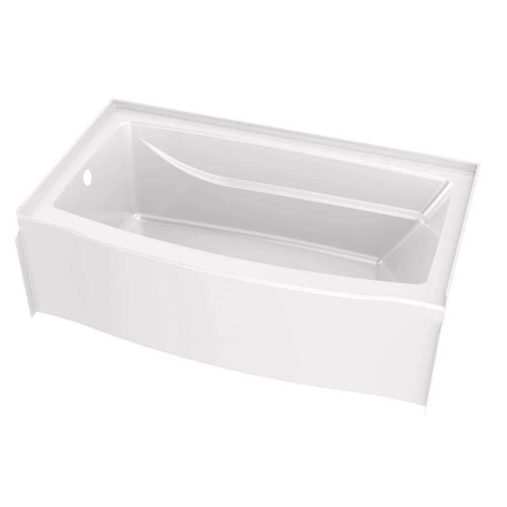 Delta Classic 500 Curve 60 in. x 32 in. Soaking Bathtub with Left Drain in High Gloss White