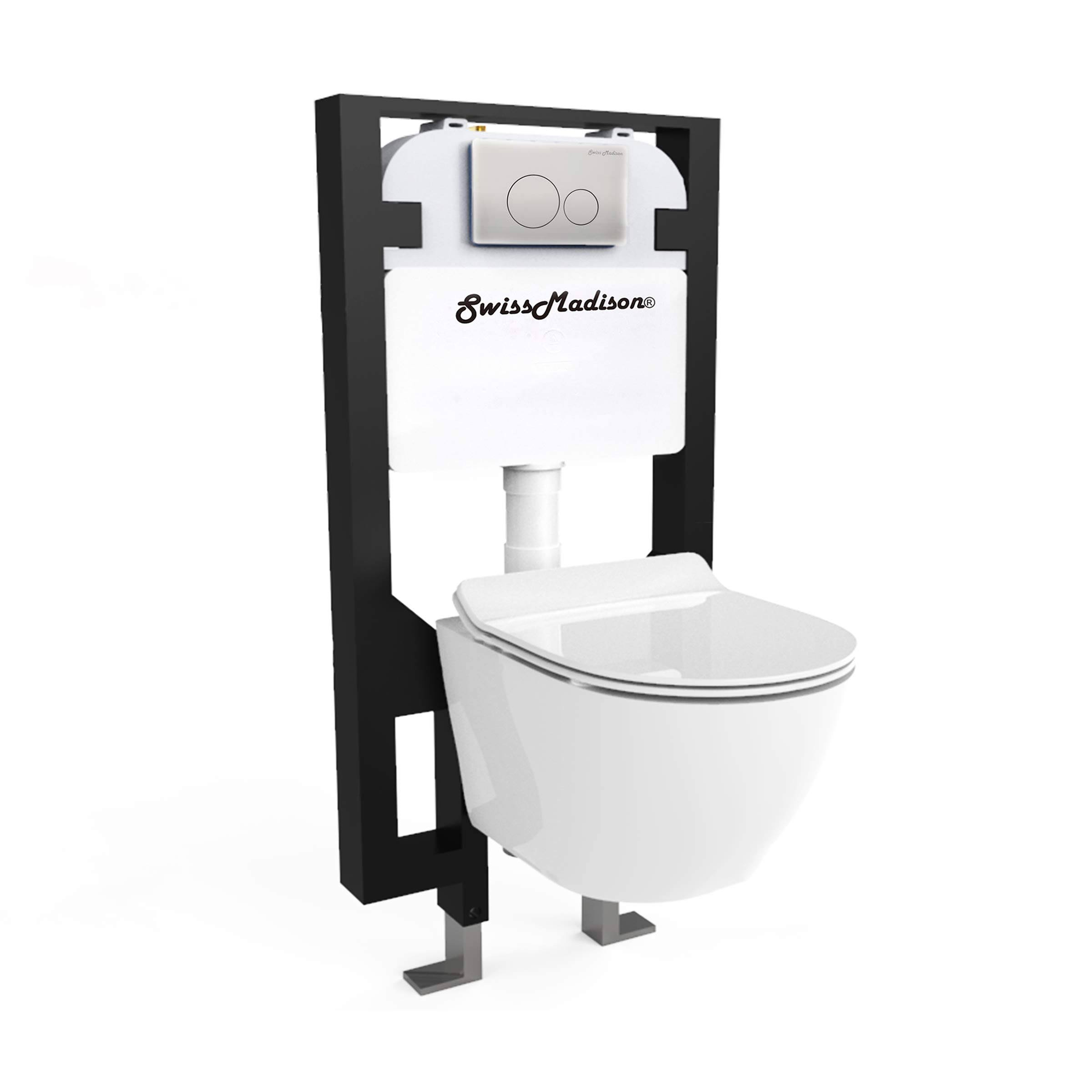 Swiss Madison SM-WK449 St. Tropez Wall Hung Toilet Bundle