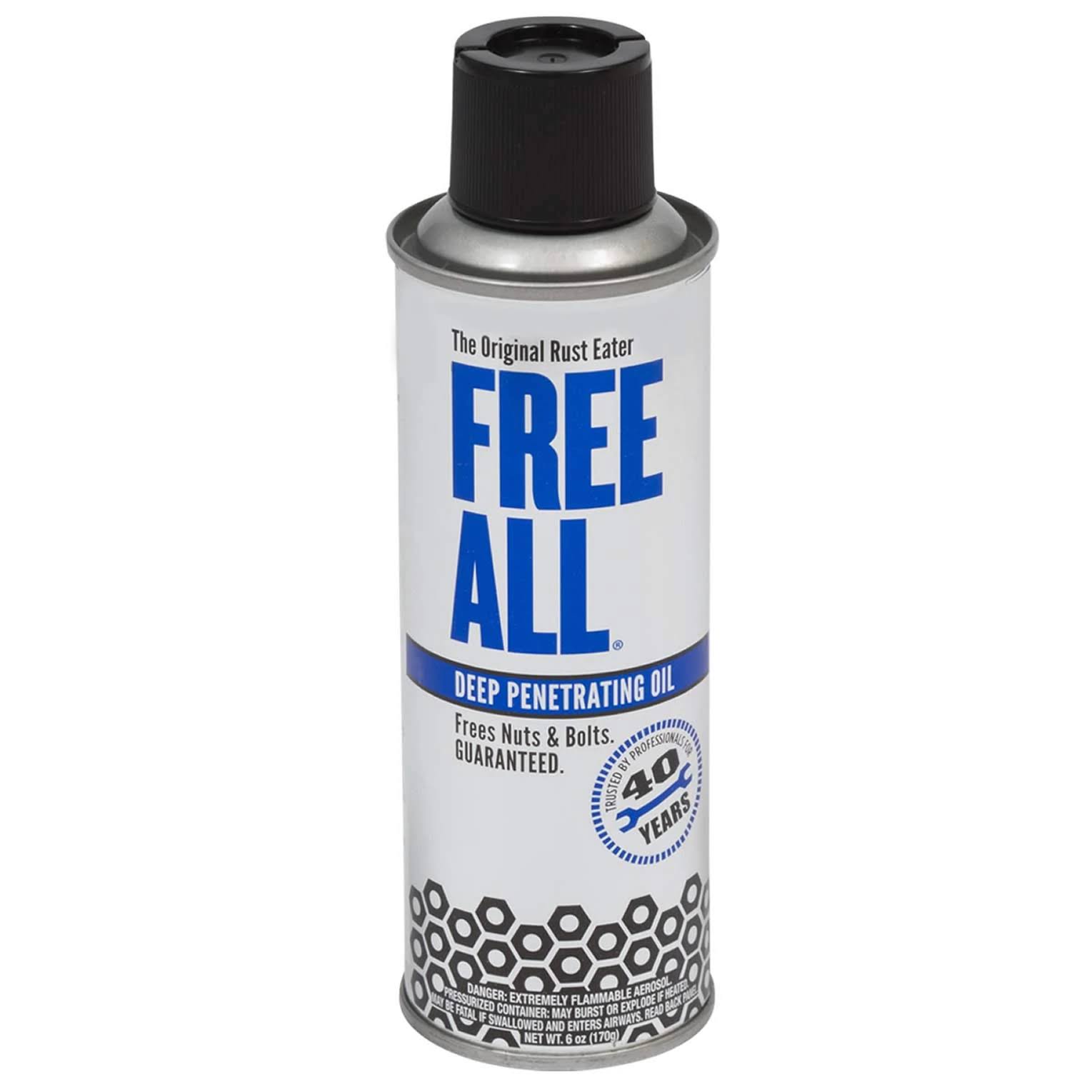 Gasoila- re06 Free All Rust Eater Deep Penetrating Oil 6 oz Aerosol