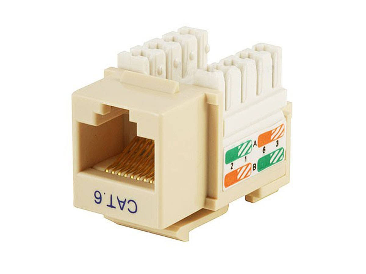 Monoprice 5381 Cat6 Punch Down Keystone Jack- Beige