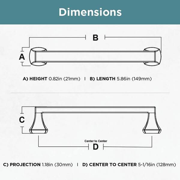 Liberty Mandara 5-1/16 in. (128 mm) Champagne Bronze Cabinet Drawer Pull