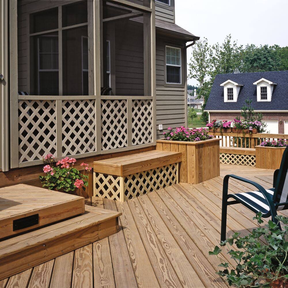 4 ft. x 8 ft. Clay Classic Diamond Vinyl Lattice