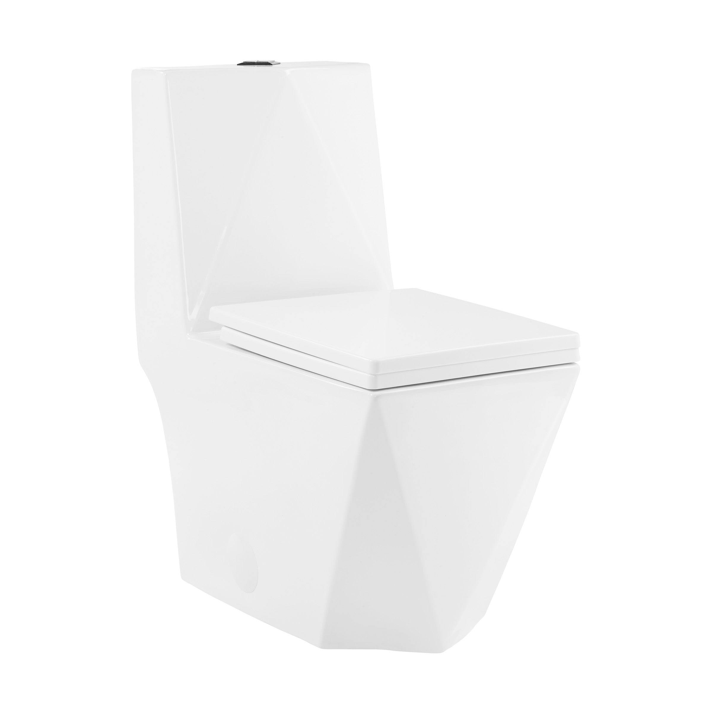 Swiss Madison Carre One-Piece Square Toilet Dual-Flush 1.1/1.6 GPF, White SM-1T256