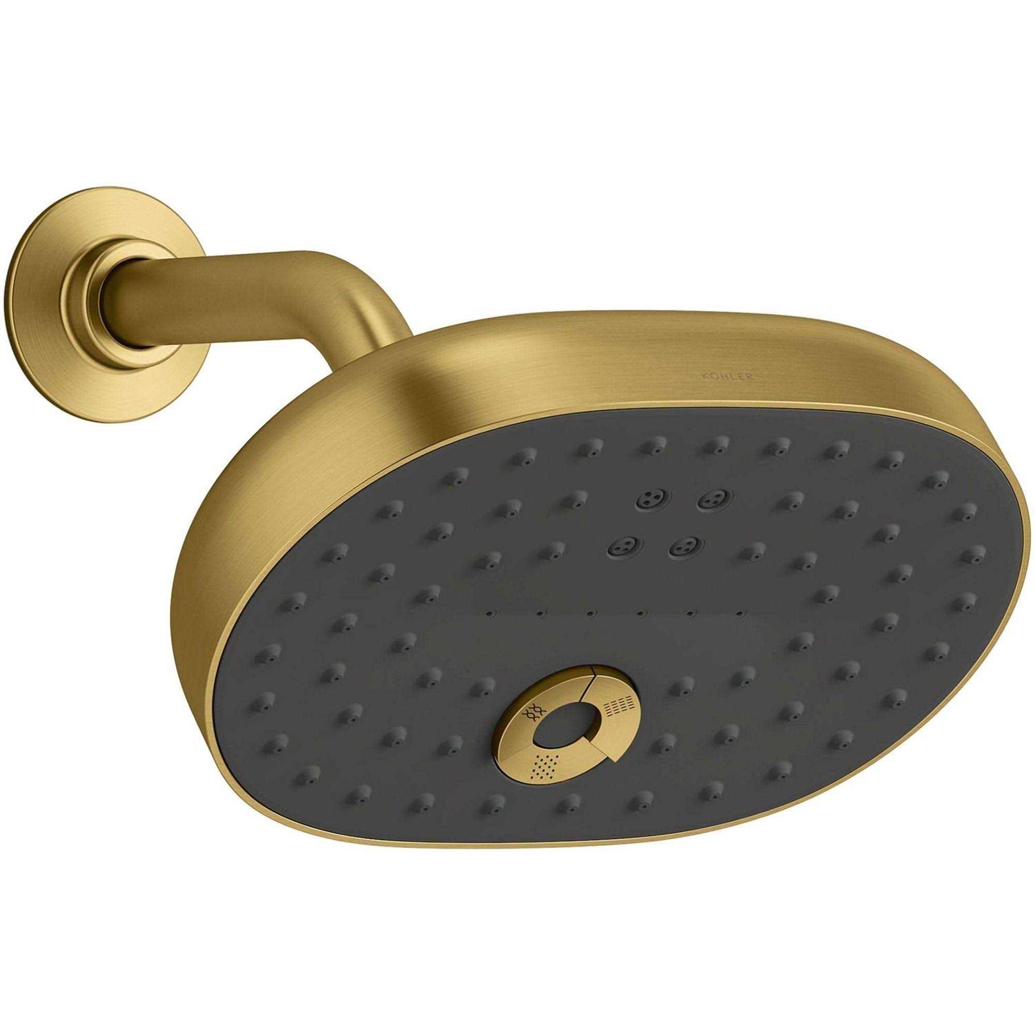 Kohler 26290-G-2MB Statement Multifunction 1.75 GPM Showerhead, Vibrant Brushed Moderne Brass
