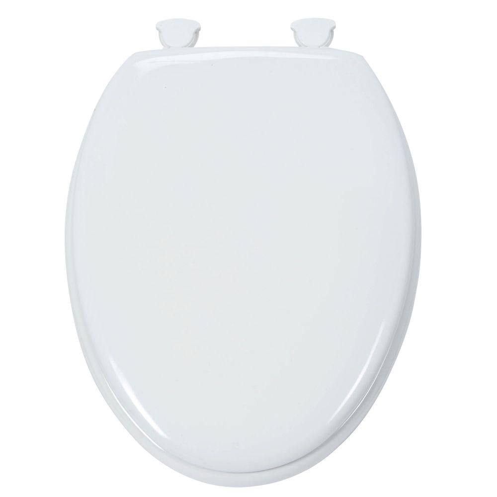 Glacier Bay Lift-Off Elongated Closed Front Toilet Seat in White