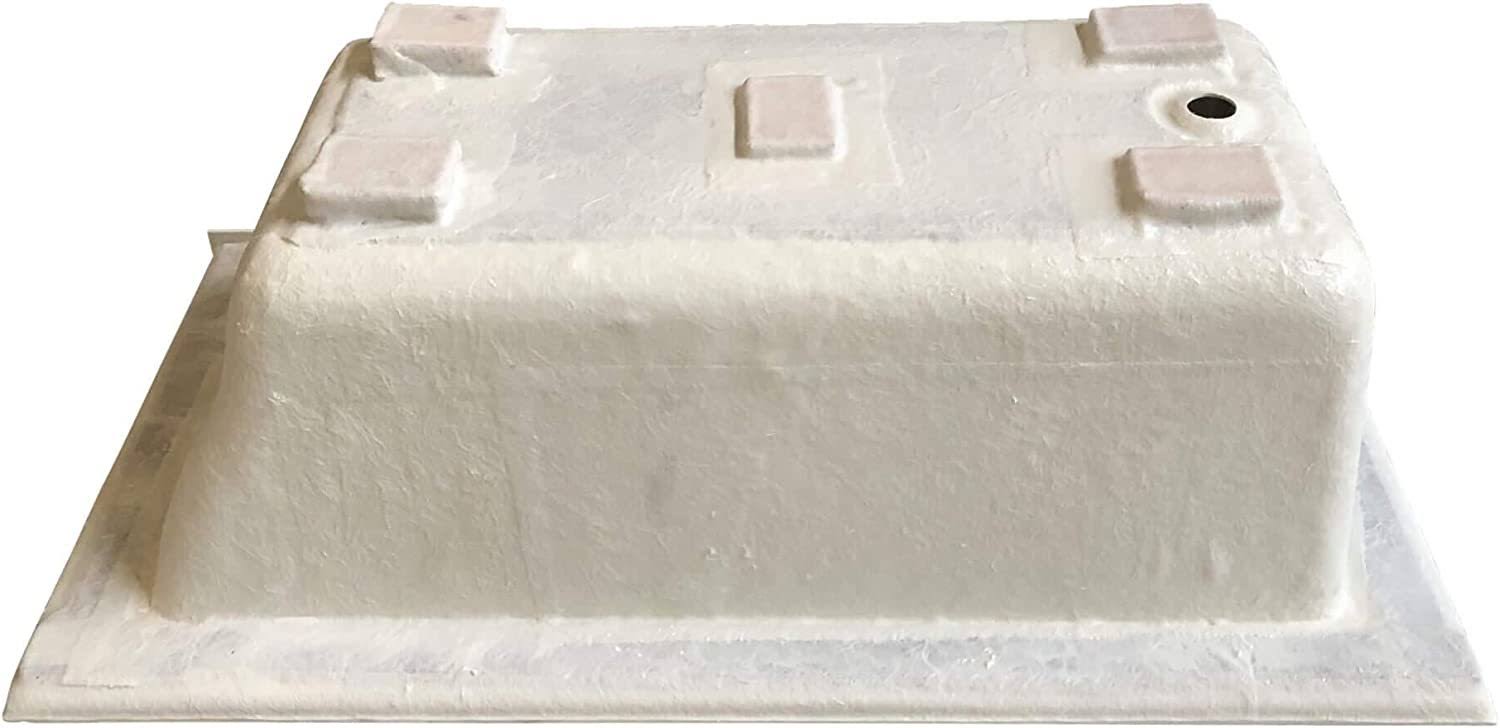 Fine Fixtures Tile-In White Soaking Bathtub, Built in Tile Flange Fiberglass Acrylic Material (60