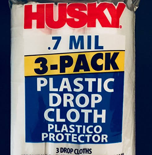 Husky Plastic Drop Cloth 0.7 Mil 3 Pack