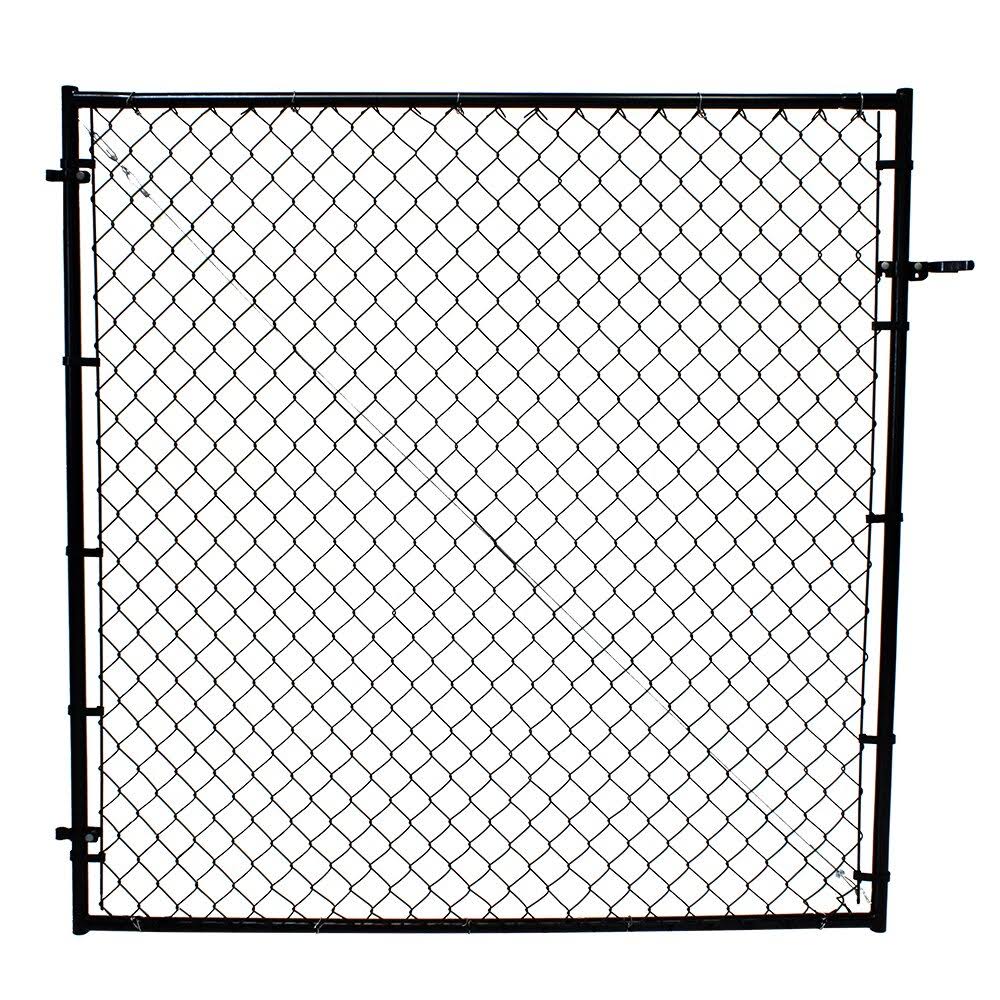 Fit-Right 6'H Adjustable Walk Gate Kit Square Corner Frame- Black