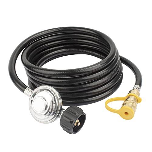 Ximoon F271803 Buddy Heater Adapter Hose Replacement for Mr. Heater F271803 12ft Big Buddy Hose with Regulator, 3/8 inch Female Quick Connect x Qcc1