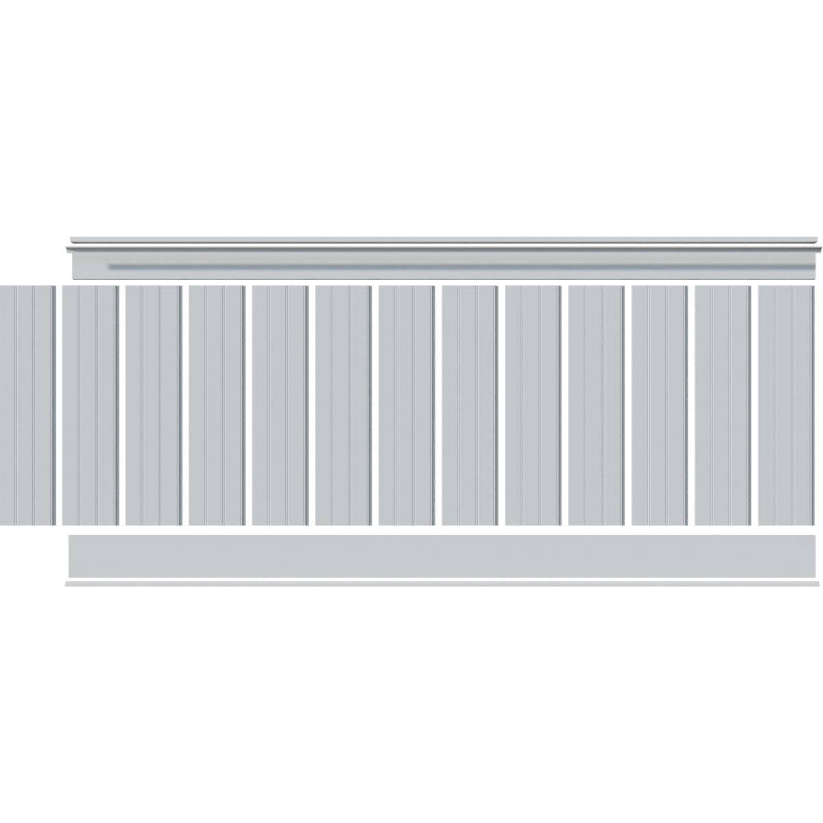 Deluxe Nickel Gap 8' Length PVC Wainscoting Kit (Heights Up to 35-5/8 inches)