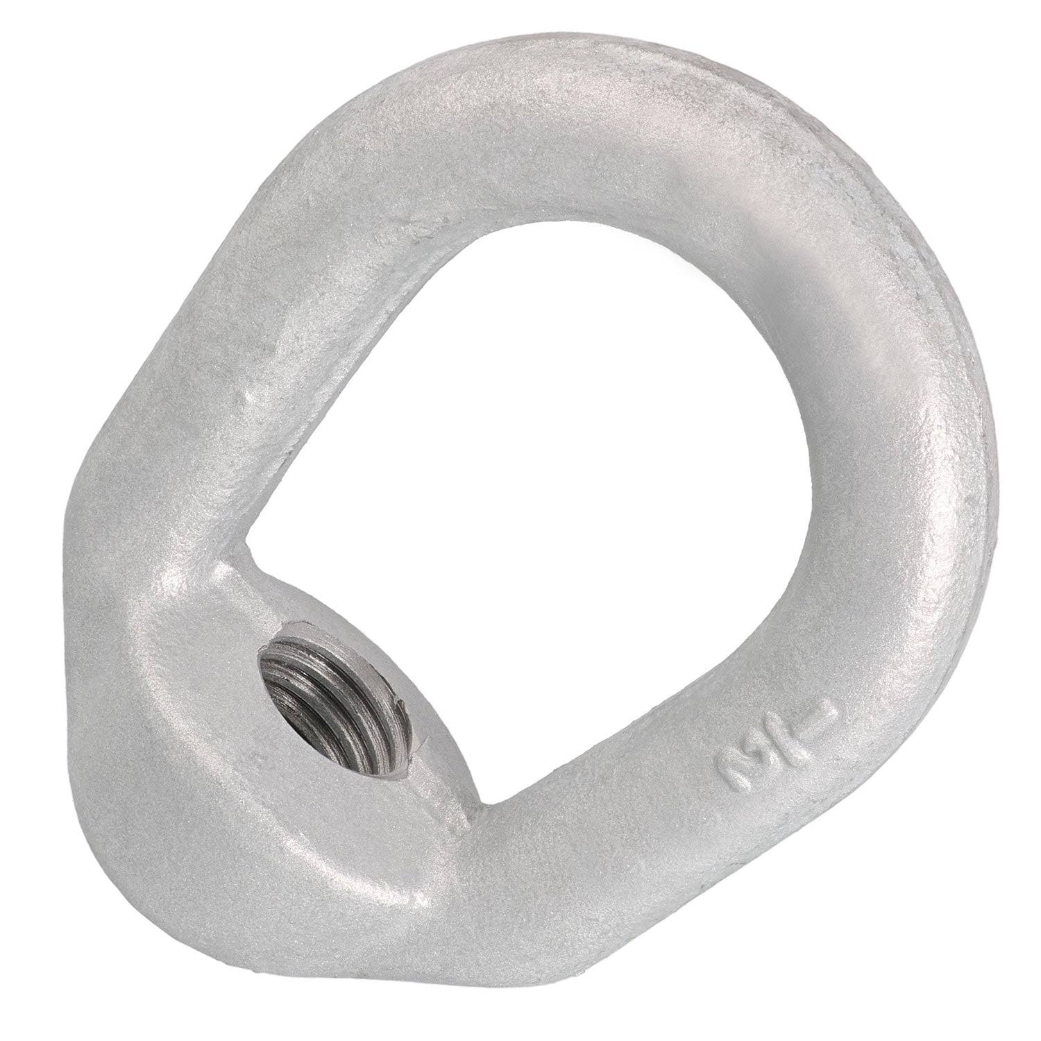 1/4 inch Hot Dipped Galvanized Eye Nut with 1/4 inch-20 UNC Tap, Silver