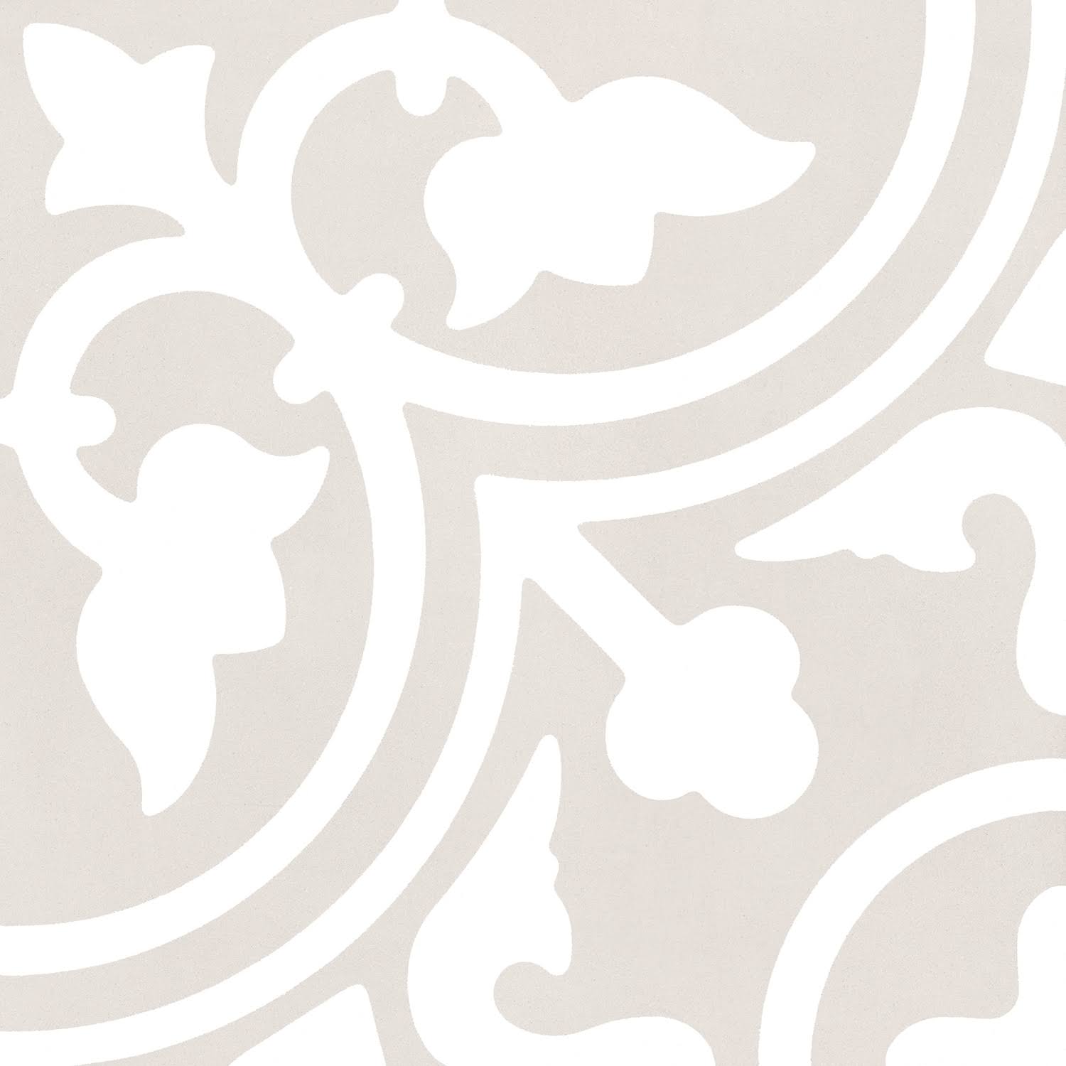 della Torre Annabelle Gray 8-in x 8-in Glazed Porcelain Encaustic Floor and Wall Tile (0.42-sq. ft/ Piece)