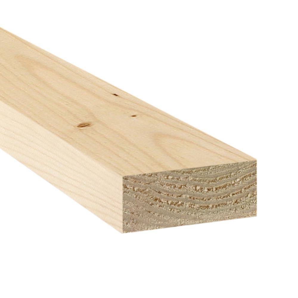 2-in x 4-in x 4-ft Whitewood Lumber