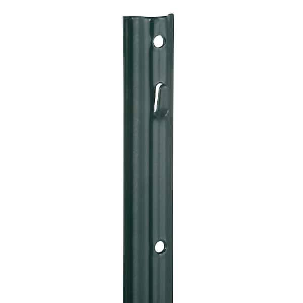 Everbilt 2-1/4 in. x 2-1/2 in. x 4 ft. Green Steel Fence U Post
