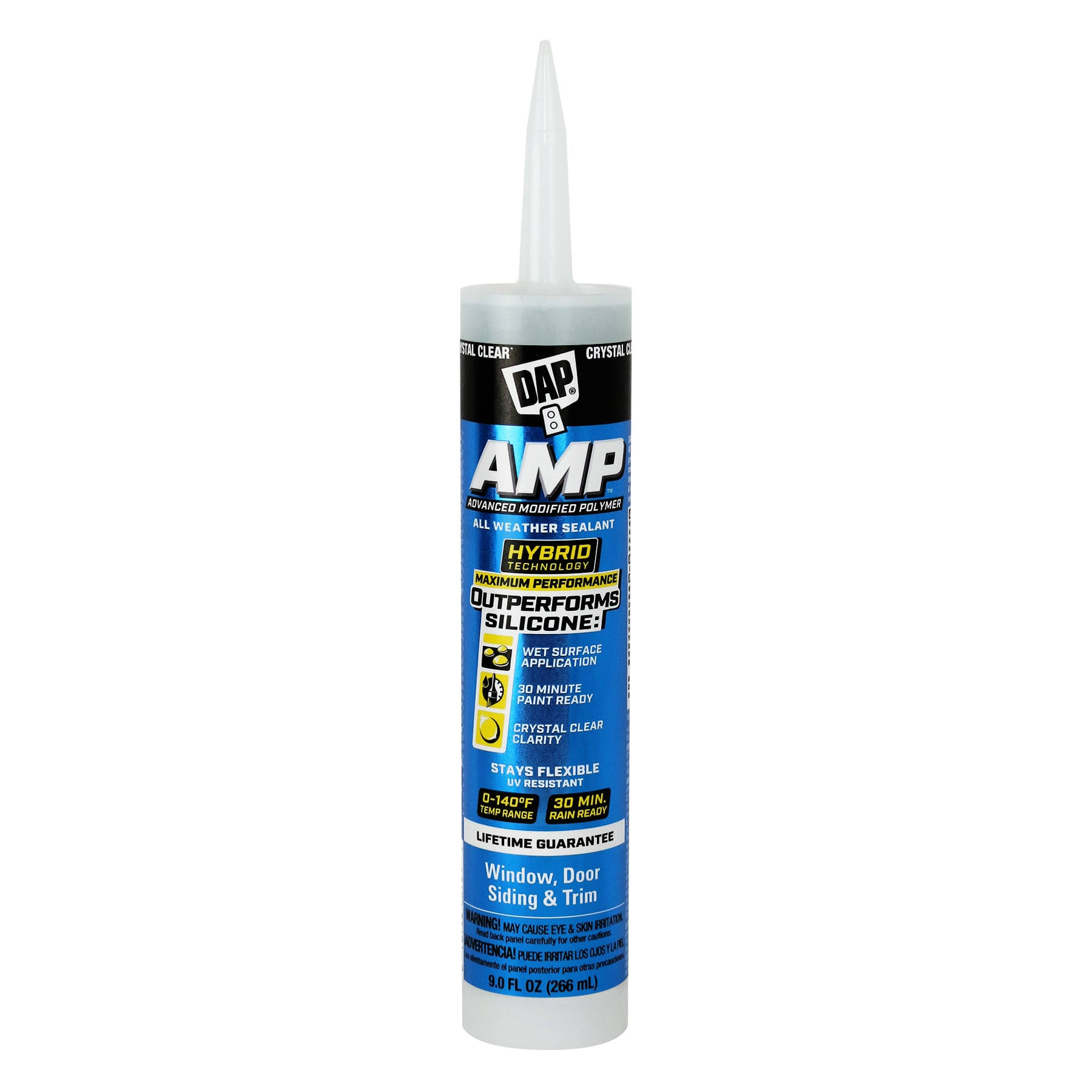 Dap Amp 9-oz Crystal Clear Paintable Advanced Sealant Caulk