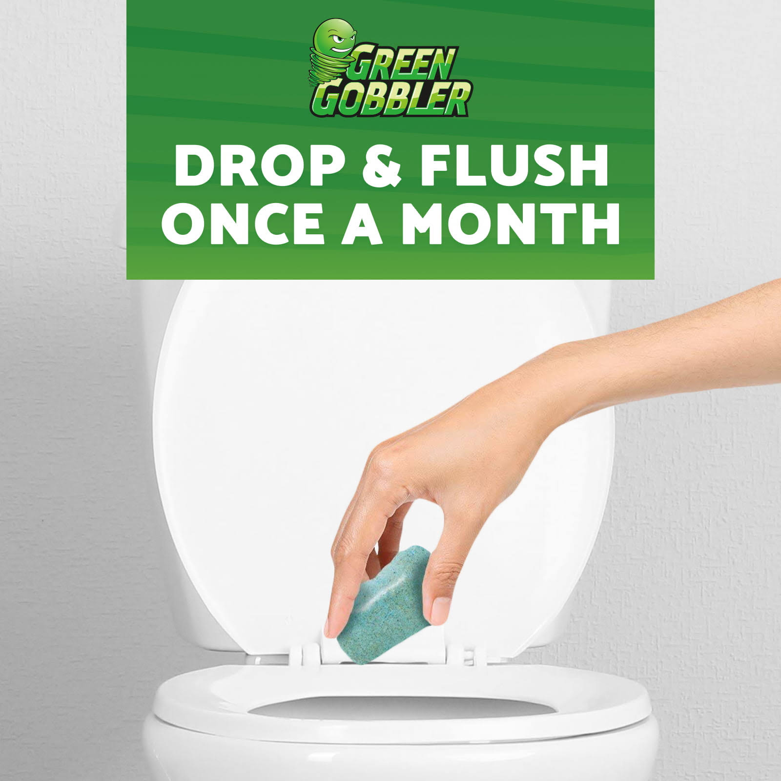 Green Gobbler Septic Tank Treatment Packets, 12 Month Supply- Natural Bacteria to Prevent Costly Septic Issues, Back-UPS, Foul