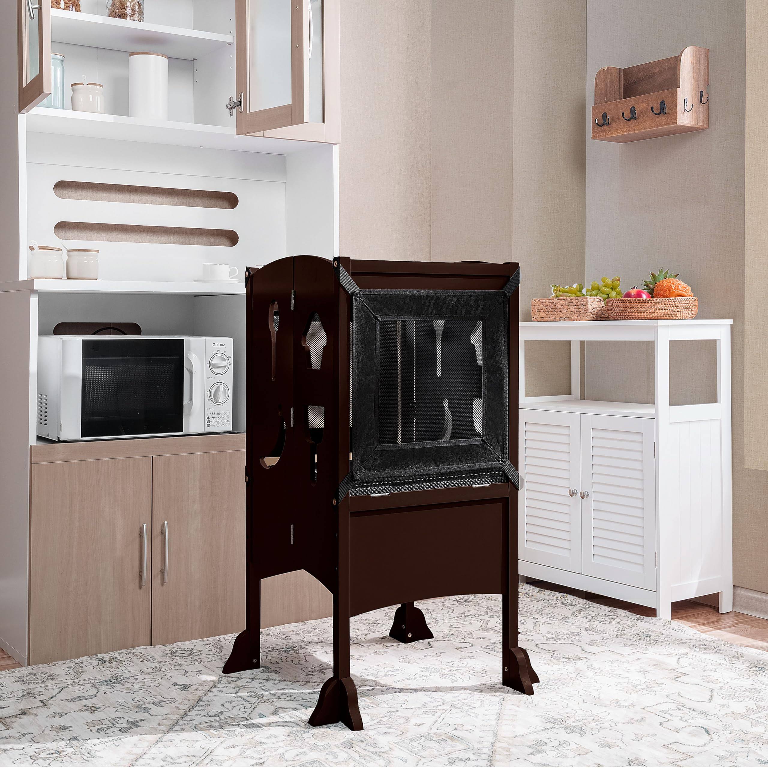 Naomi Home Kids I'm A Big Helper, Counter Stool for Kids Finish Espresso