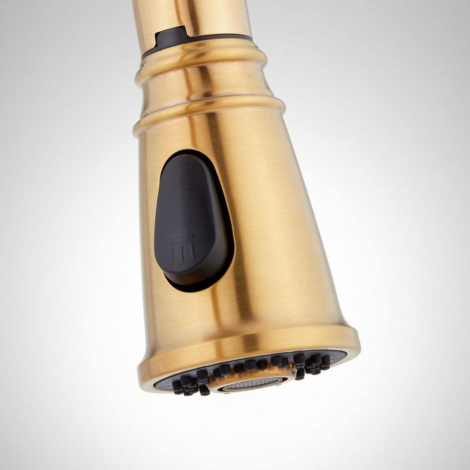 Signature Hardware 481707 Finnian Pull-Down Kitchen Faucet Finish: Brushed Gold