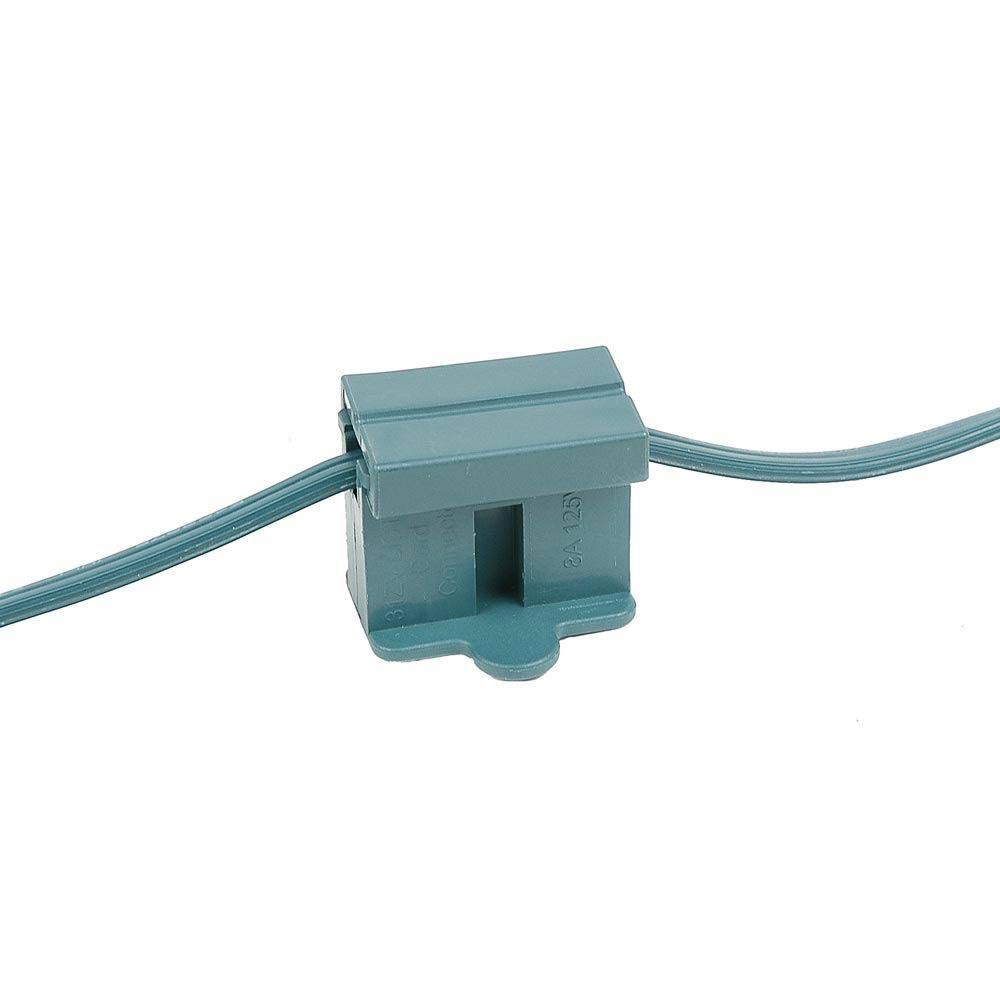 Novelty Lights SPT-1 Male and Female Plug, Snap on Vampire Plugs, Green, Polarized, 8 Amp, Size: 5 Pack