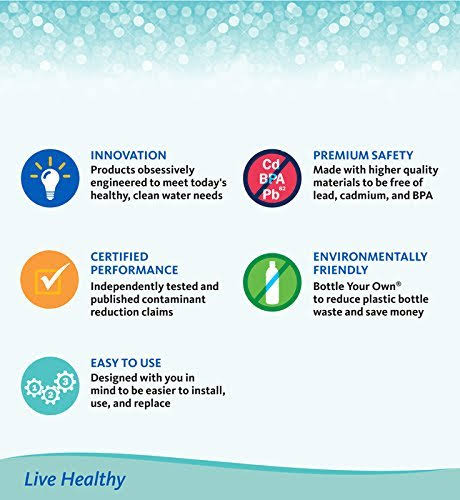 Aquasana AQ-5300.55 3-Stage Under Sink Water Filter System with Brushed Nickel