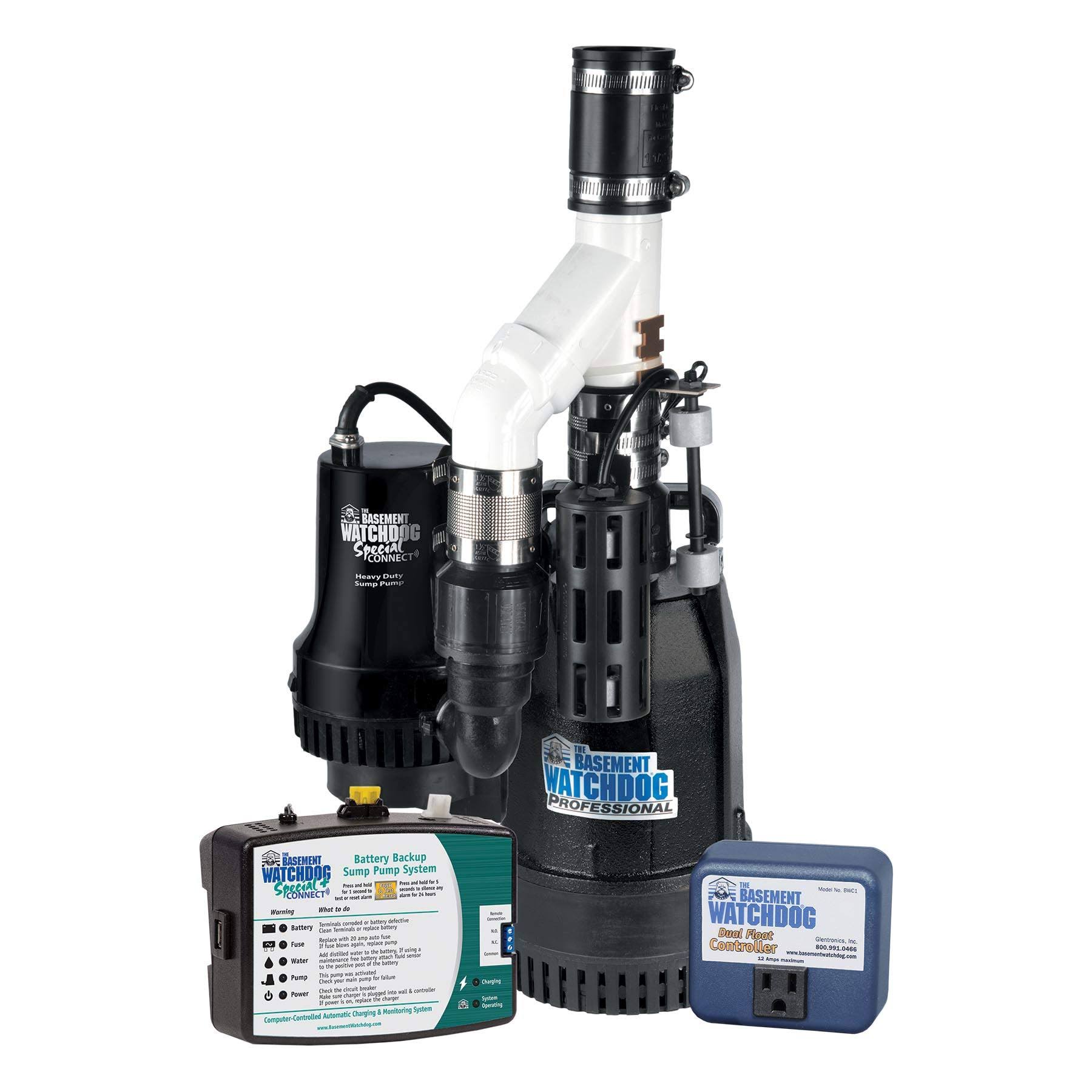Basement Watchdog Big Combo Connect 1/2 HP Combination Primary & Backup Sump Pump System