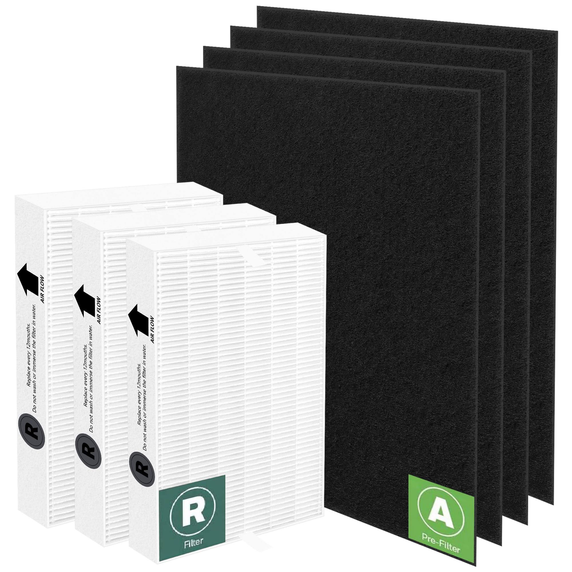 Funmit HPA300 HEPA Filter Replacement for Honeywell HPA300 Series Air Purifiers Hpa300, HPA300VP, HPA304 HPA3300, Replace HRF-R3 (3 Ture HEPA R
