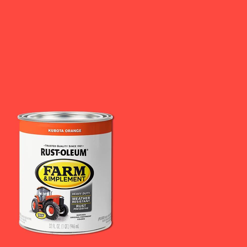 Rust-Oleum 1 qt. Farm Equipment Kubota Orange Enamel Paint (2-Pack)