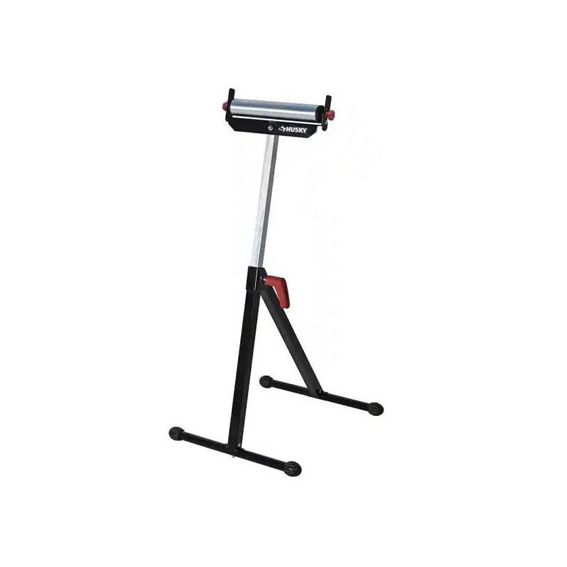 Husky 23 in. to 43 in. Stationary Steel Roller Stand with Edge Guide
