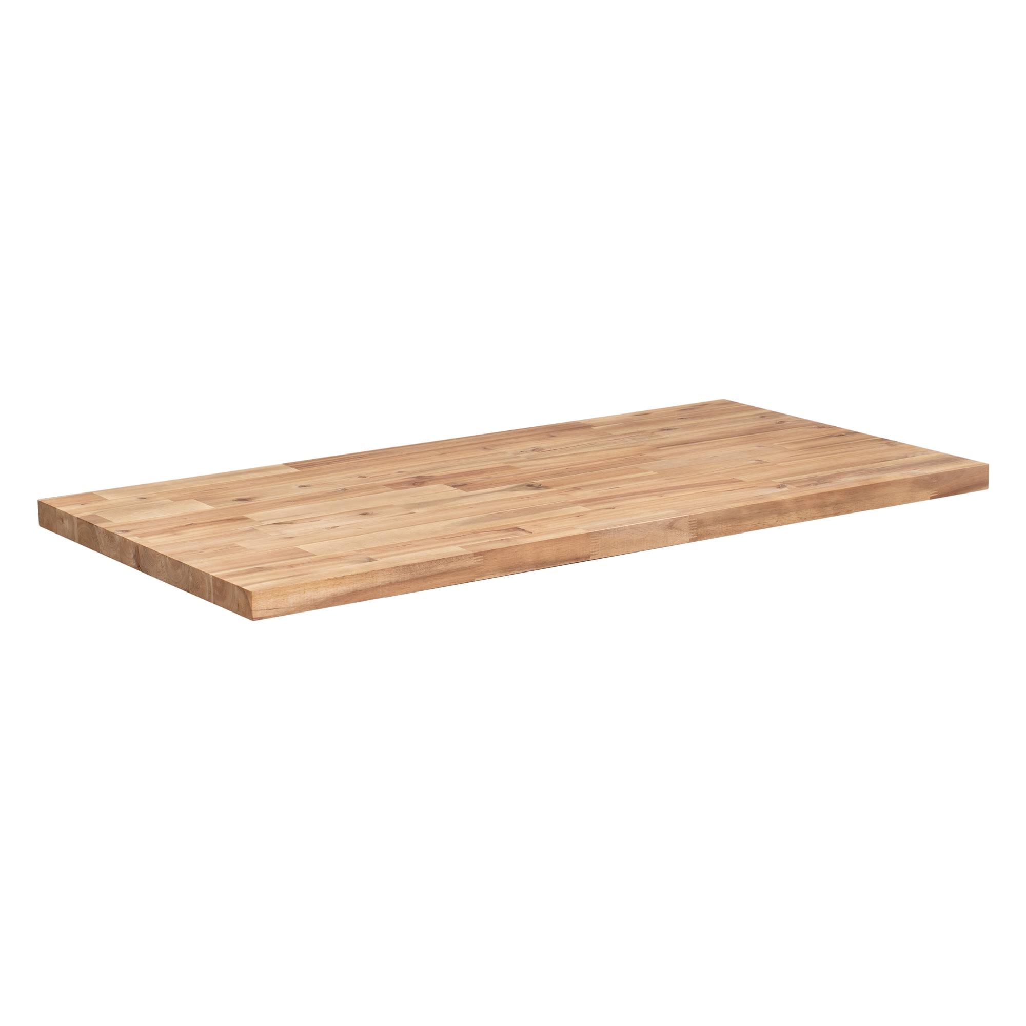 Sparrow Peak Acacia 48-in x 25-in x 1.5-in Honey Stained Straight Butcher Block Acacia Countertop 1525FJACHON-48