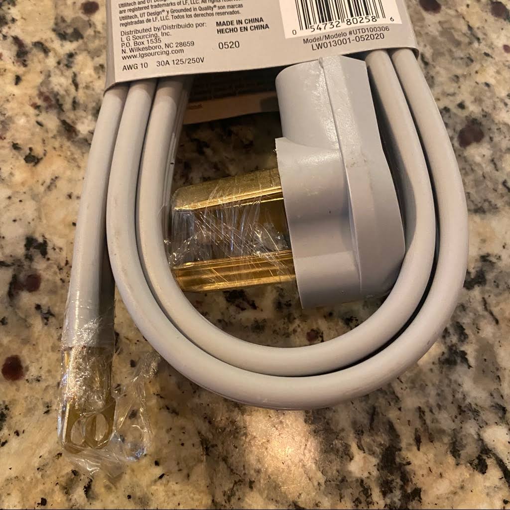 Utilitech 6-ft 3-Prong Gray Dryer Appliance Power Cord | UTD100306