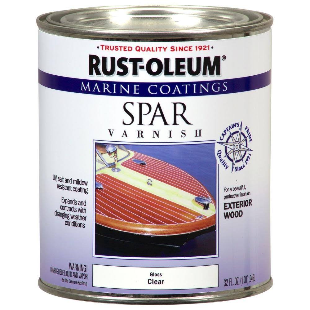 Rust-Oleum 207008-6PK Marine Spar Varnish, 6 Pack, Gloss Clear
