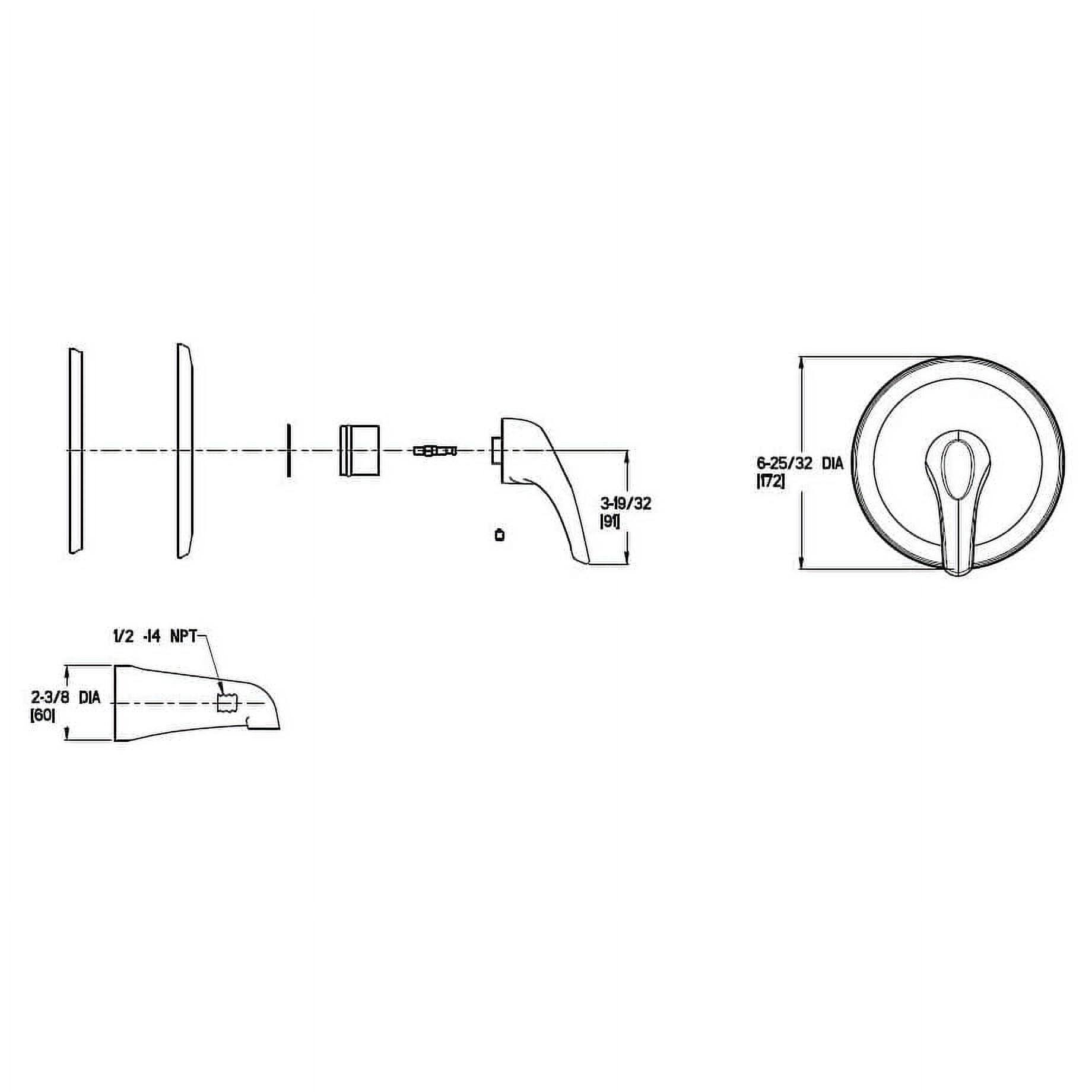 Pfister R89-0100 Pfirst Series 1-Handle Tub Only Trim, Polished Chrome