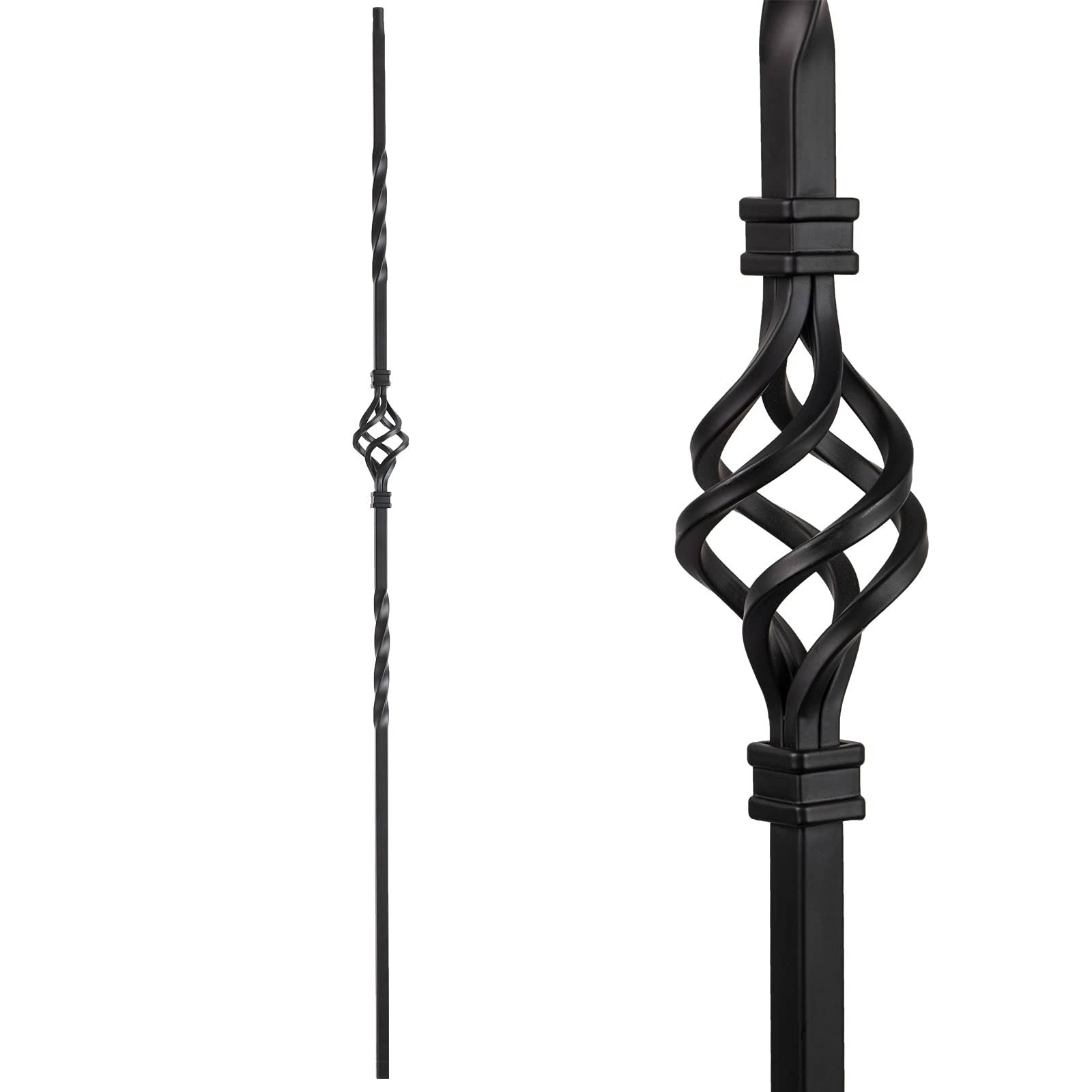 S08- Wrought Iron Balusters C Set of 10 Deck Balusters- Decorative Metal Balus- New