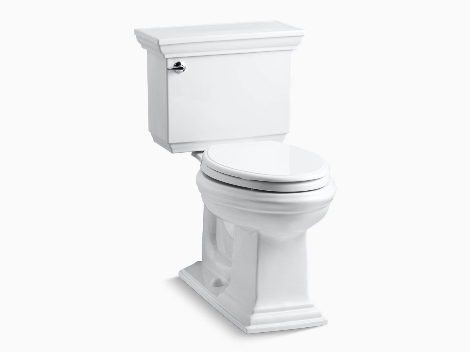 Kohler K-3817 Memoirs Stately 1.28 GPF Two-Piece Elongated Comfort Height Toilet White