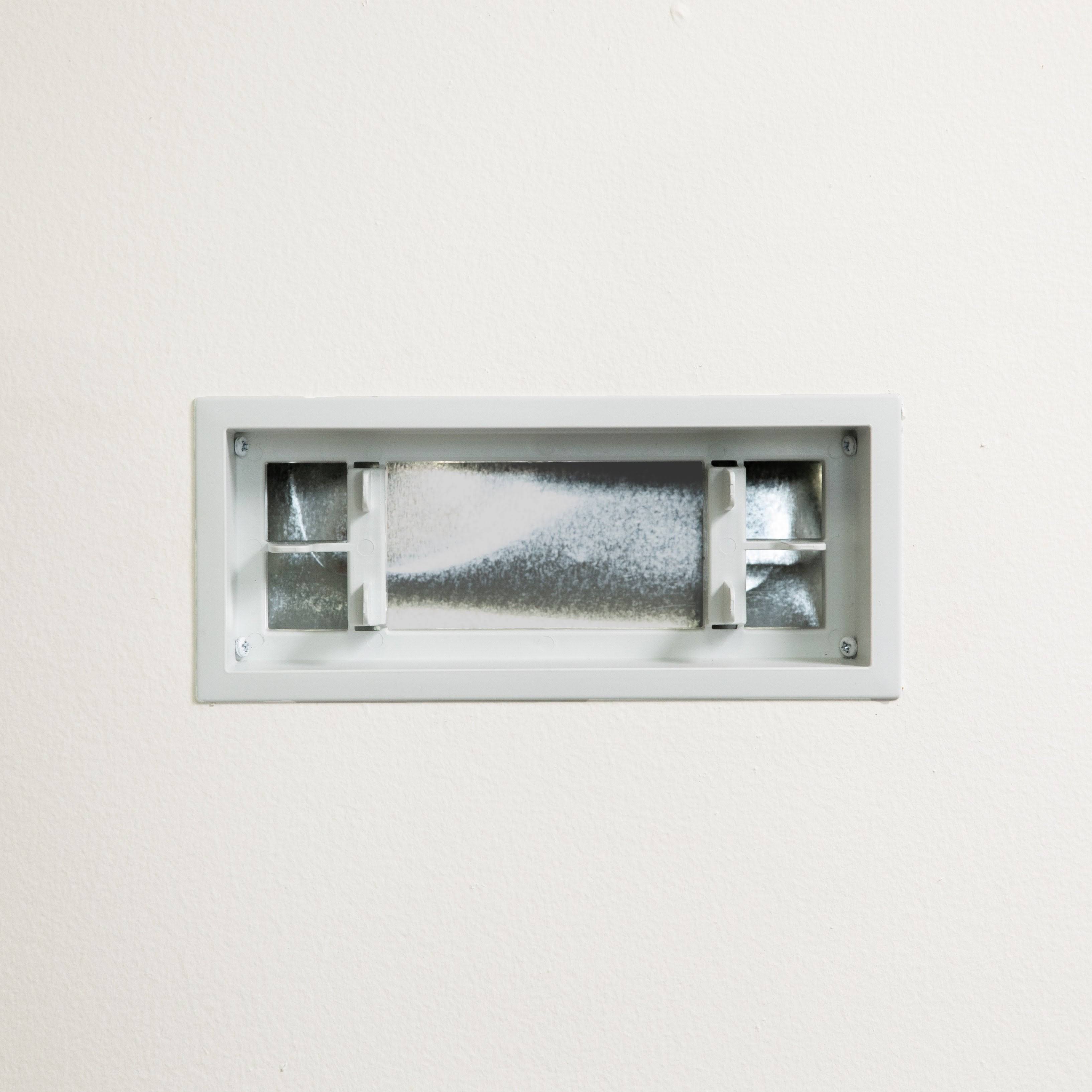Aria Lite- Framed Wall Vent 4 in.x10 in. White