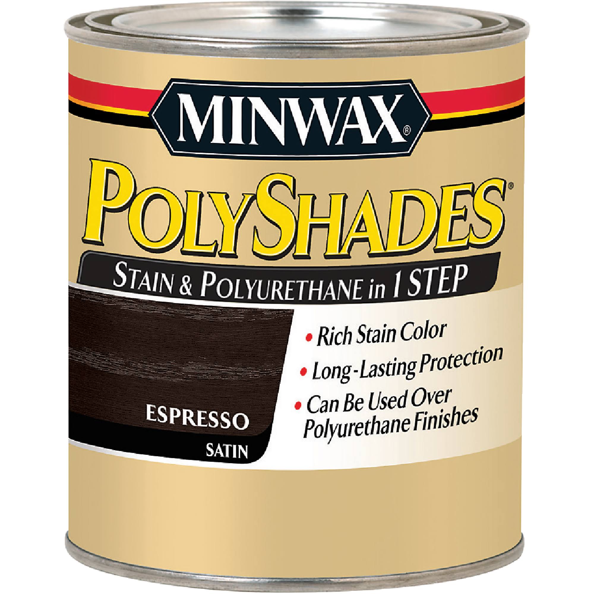Minwax 213974444 PolyShades Stain Satin Espresso 1/2pt