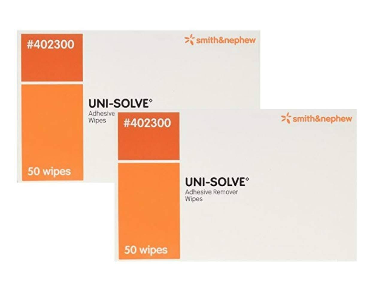 Uni Solve Adhesive Remover Wipes, 50 Each