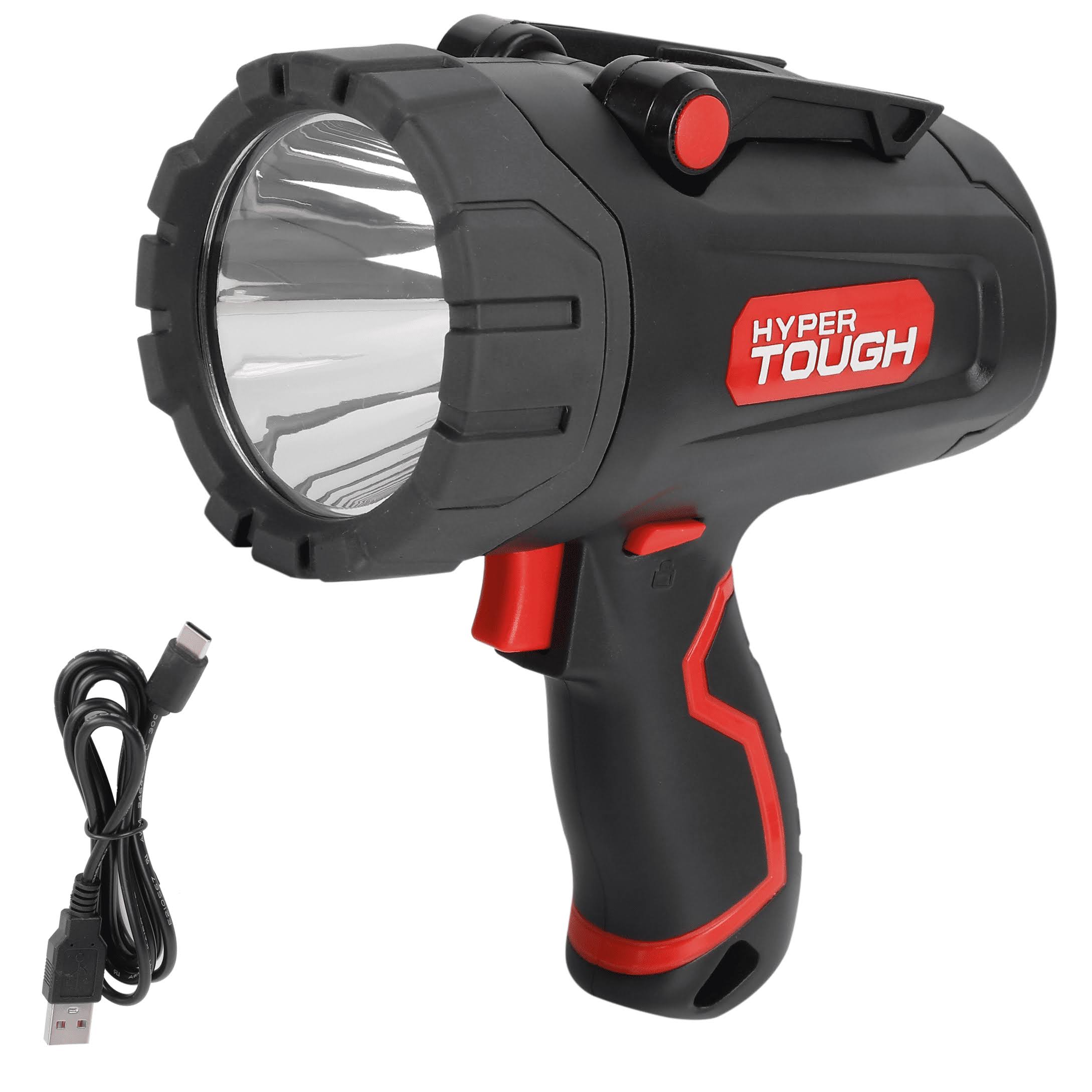 Hyper Tough 300-lm Rechargeable Lithium-Ion LED Spotlight, Automotive Work Light, Size: 300-Lumen, Black