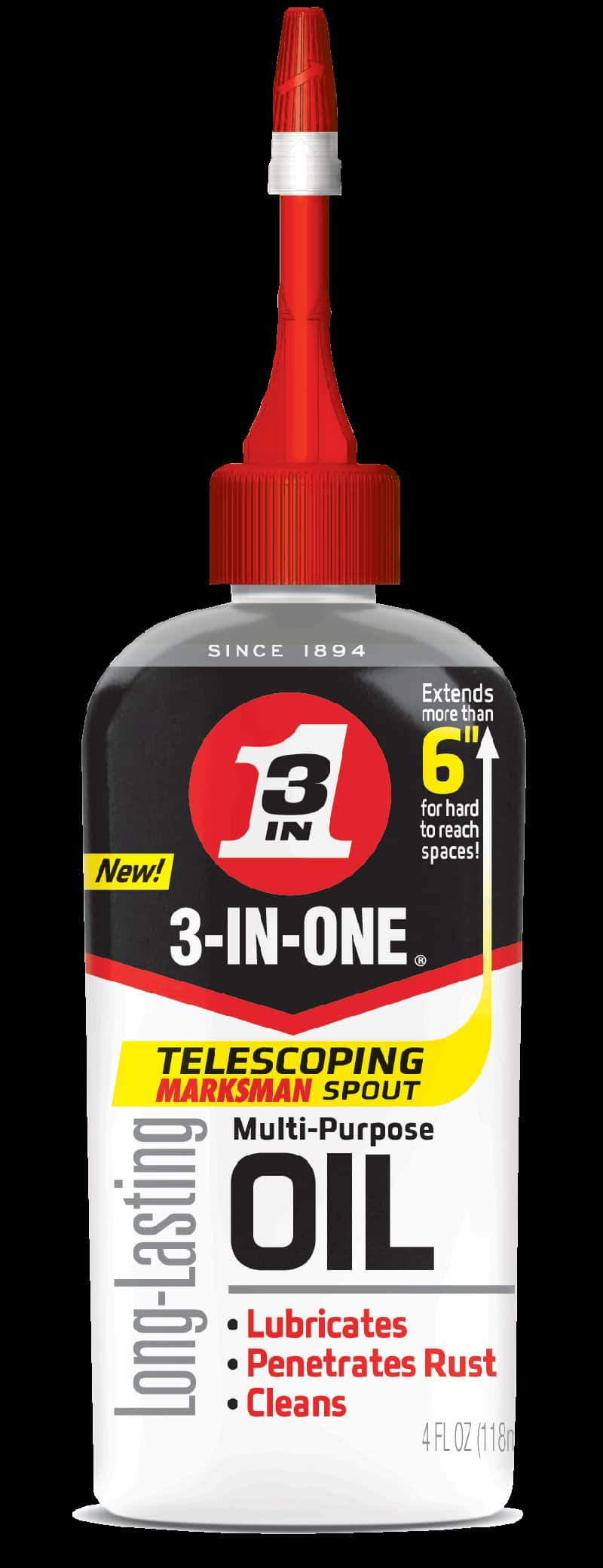 3-in-one 4oz Multi Purpose Oil Telescoping Spout