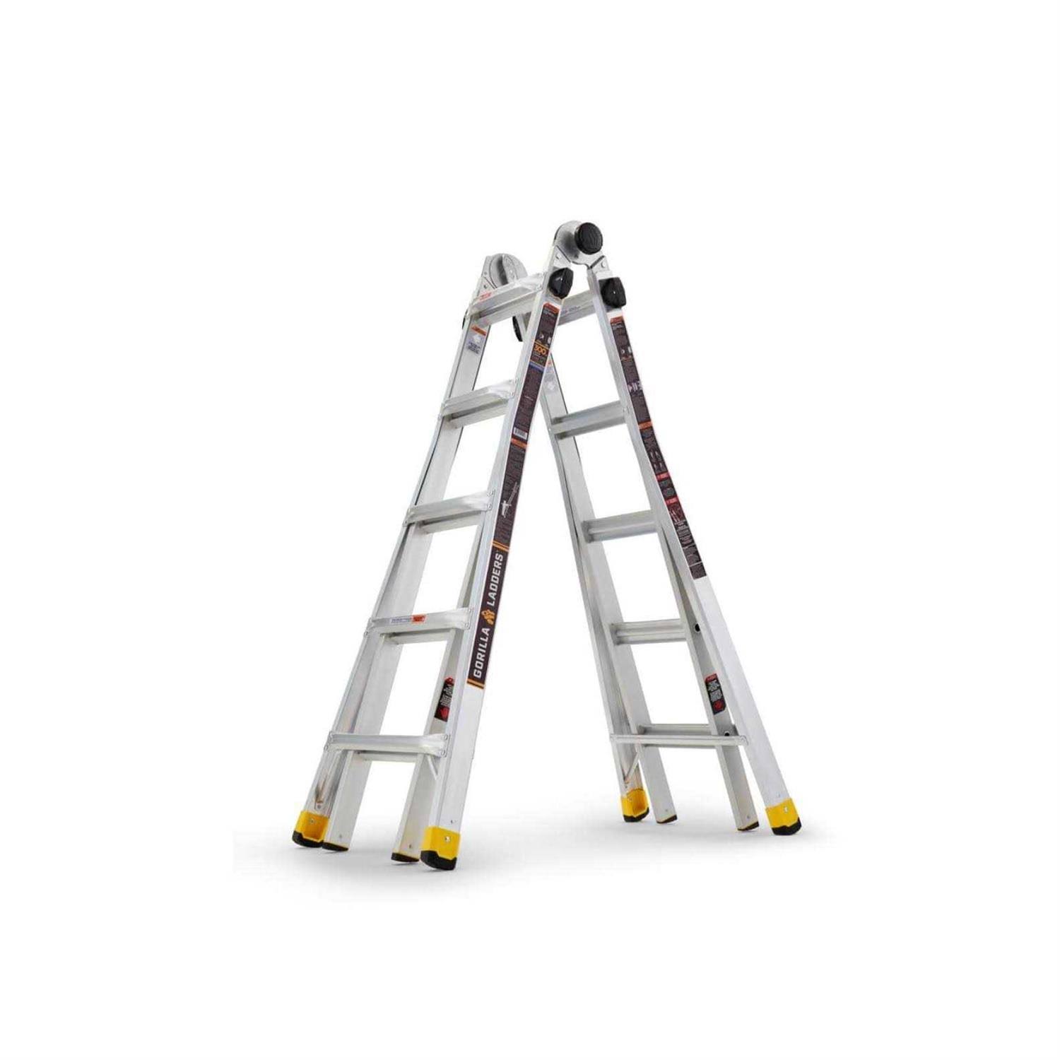 Gorilla Ladders 22 ft. Reach MPXA Aluminum Multi-Position Ladder with 300 lbs. Load Capacity Type iA Duty Rating