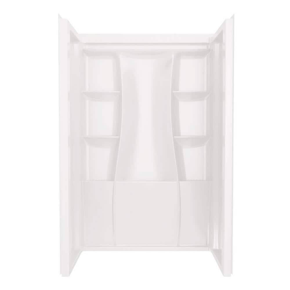 Delta Classic 500 73-1/4 in. H x 34 in. W x 48 in. L White Shower Wall