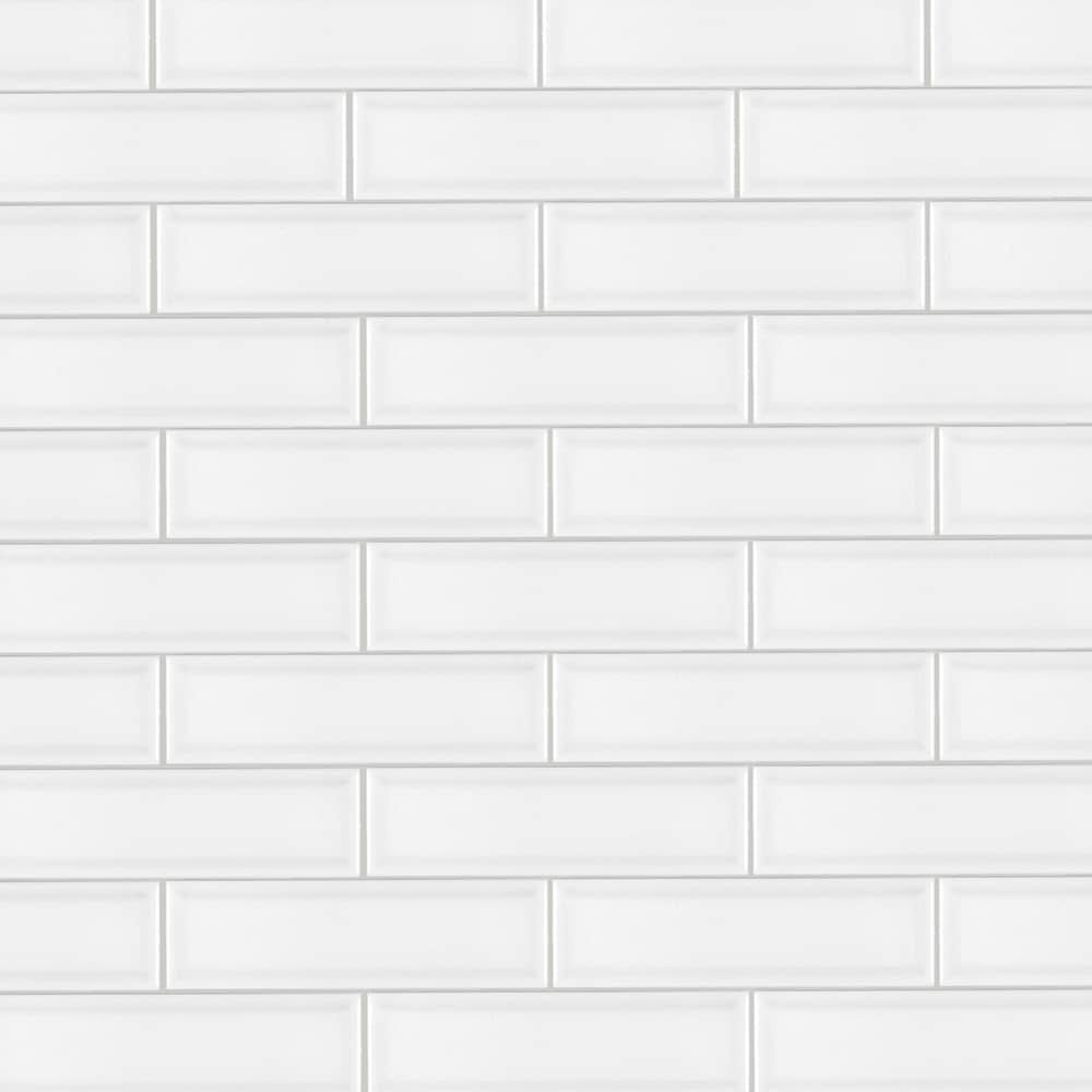 Boutique Ceramic Boutique White 3-in x 9-in Glazed Ceramic Subway Wall Tile (0.18-sq. ft/ Piece) | LW0319019