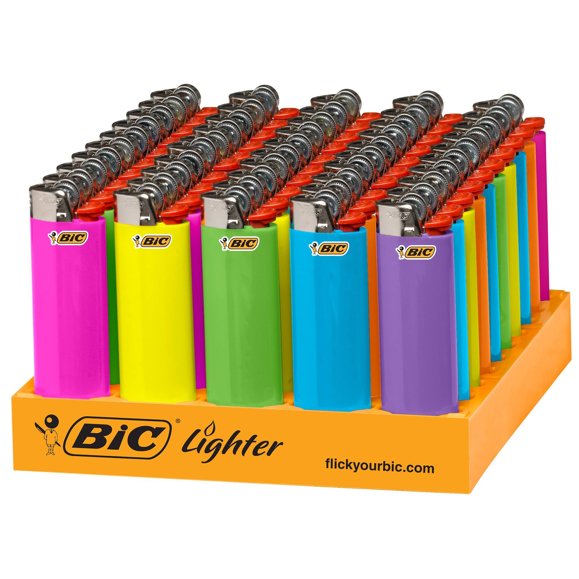 Bic Classic Pocket Lighter, Assorted Fashion Colors, 50-Count Tray