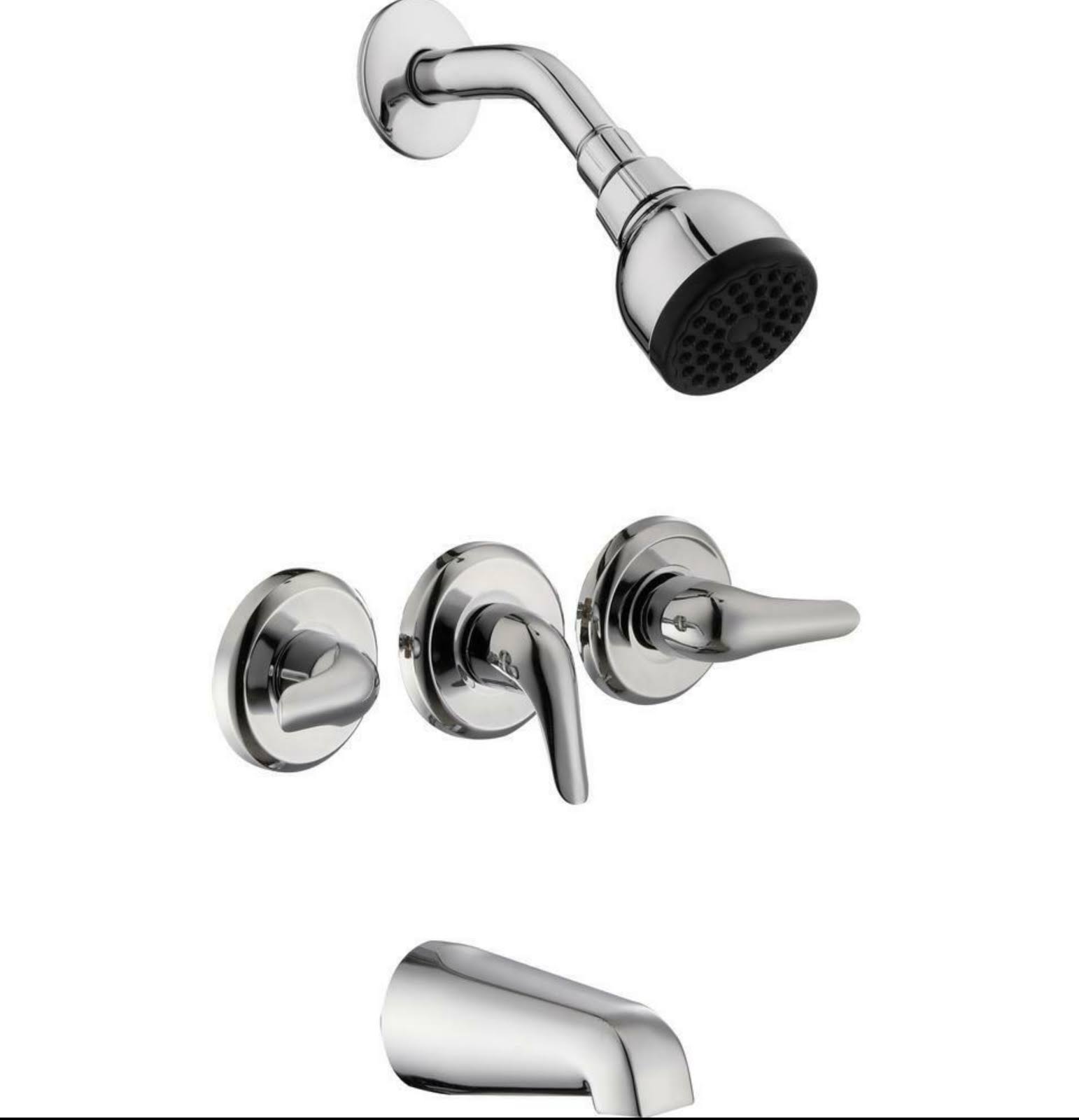Glacier Bay Aragon 3-Handle 1-Spray Tub and Shower Faucet in Chrome