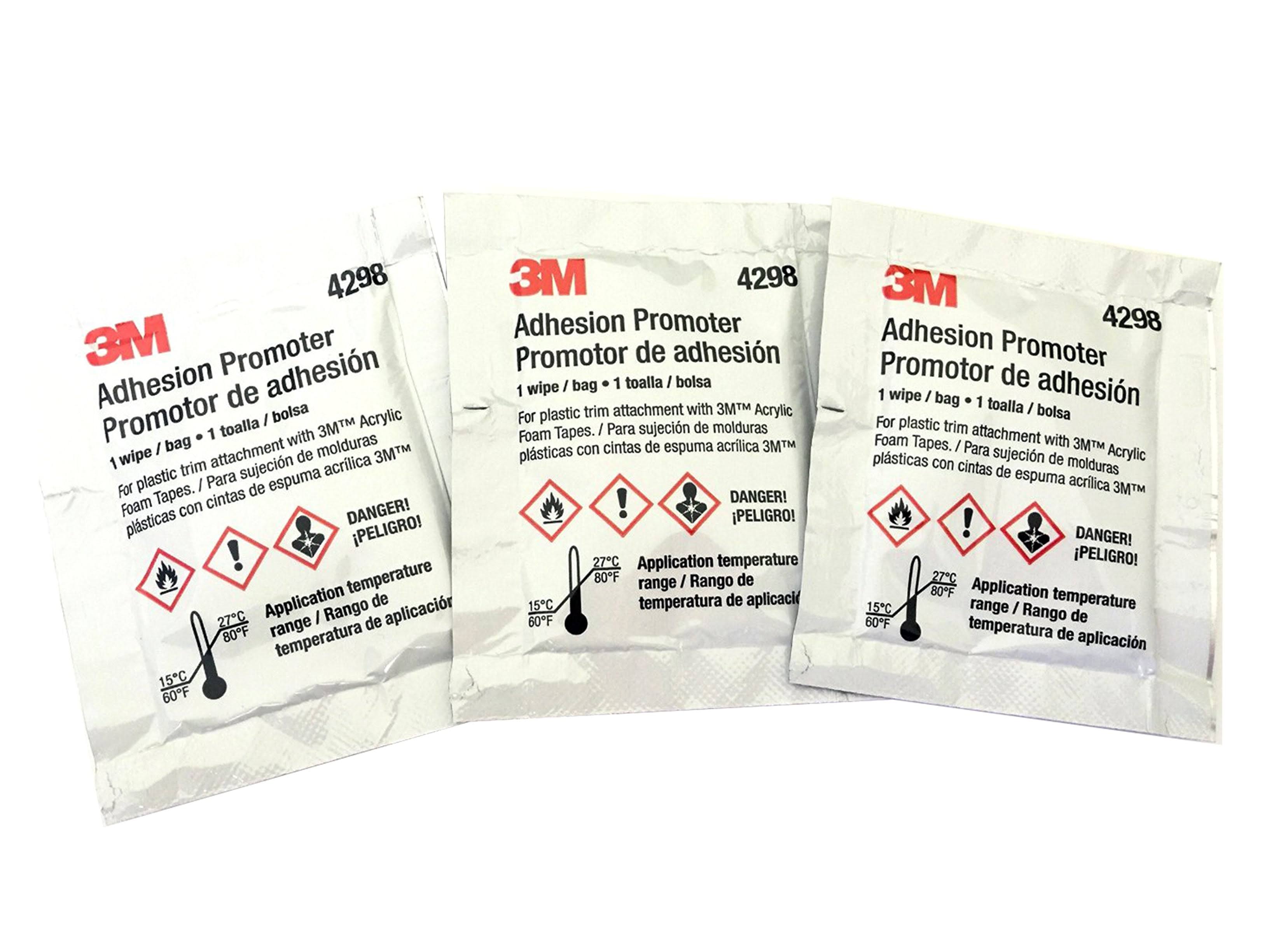 3M 4298 Adhesion Promoter for Acrylic and Rubber Based Tapes, 3 Pack