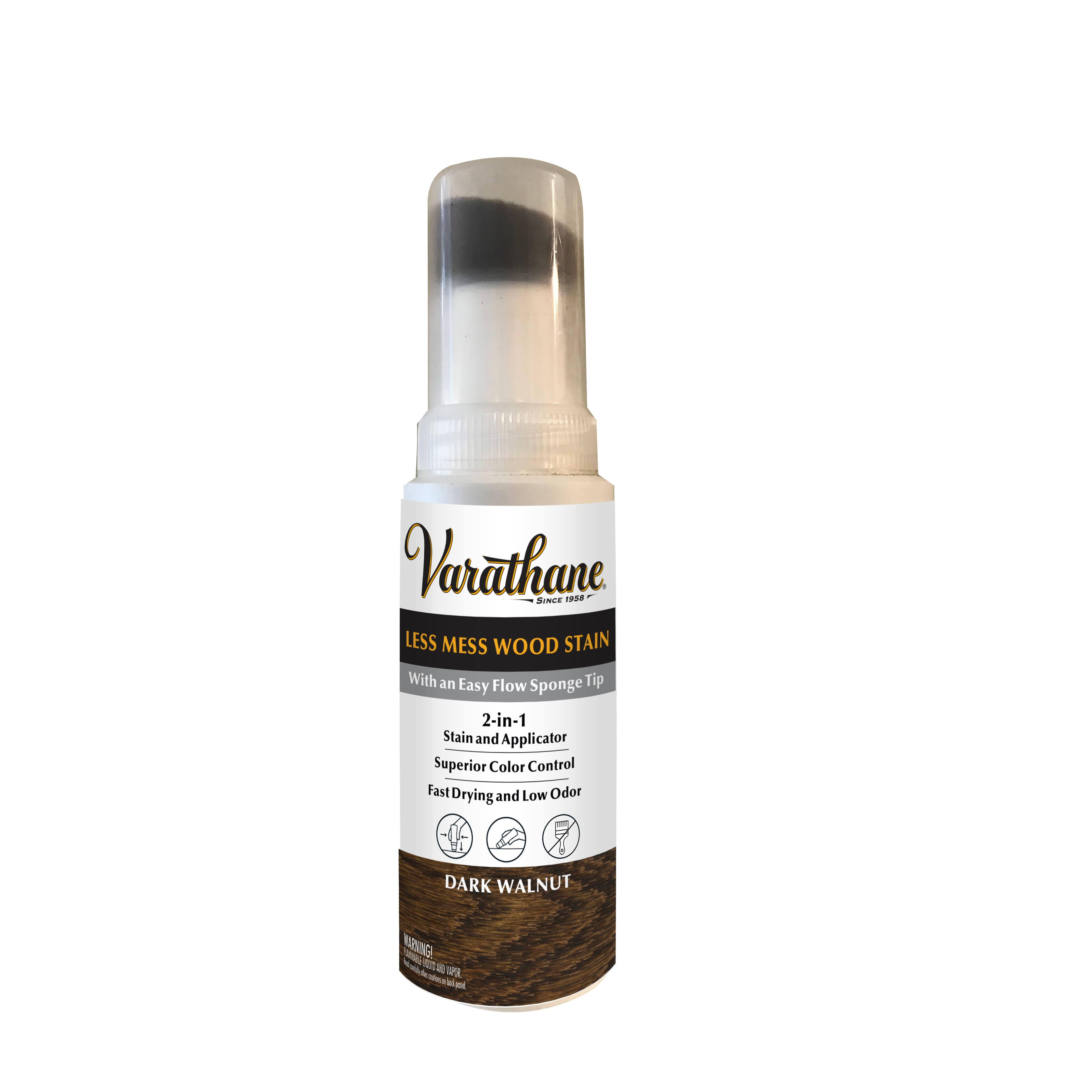 Varathane Less Mess Wood Stain & Applicator 4 oz. Dark Walnut