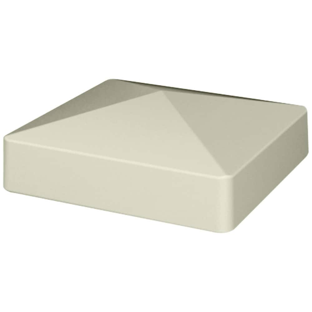 Outdoor Essentials 5 in. x 5 in. Tan Vinyl Pyramid Fence Post Cap