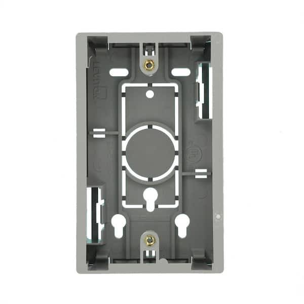 Leviton 42777-1GB Surface Mount Backbox Single Gang Grey 1.45