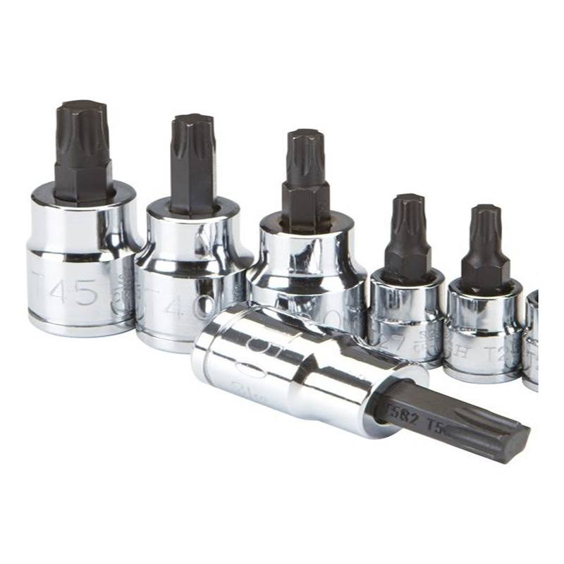 Pittsburgh 1/4 in. and 3/8 in. Drive Star Bit Socket Set, 9 Piece